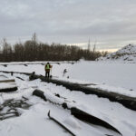 Liner installation in the Canadian winter